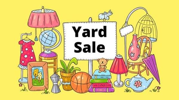 Yard sale rain or shine - lots of new items