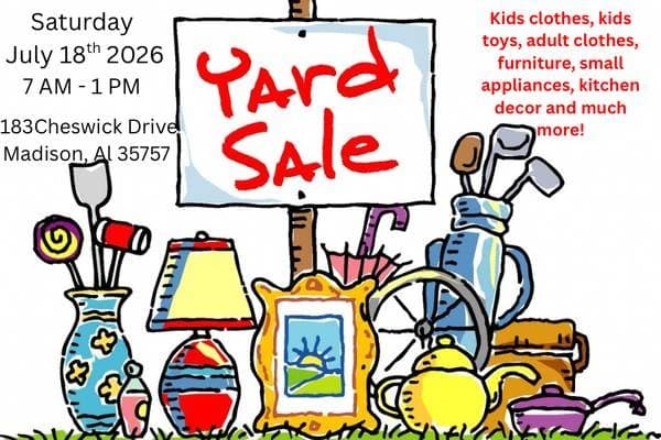 Multi family yard sale!