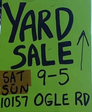 10157 OGLE Yard Sale!