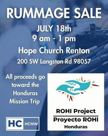 Mission Team Rummage Sale - Sat. July 18th 9am-1pm