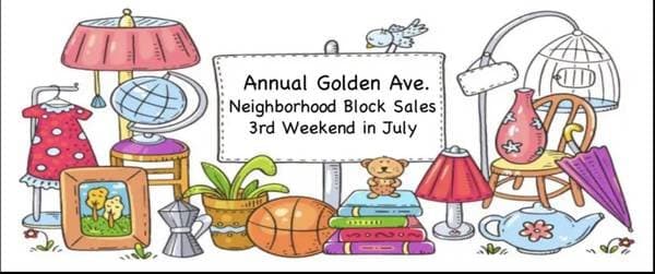 Annual Golden Ave & Surrounding Streets Garage Sale