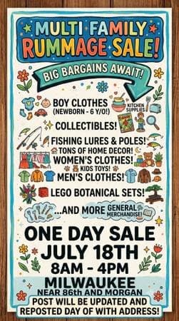 Multi Family Rummage Sale!
