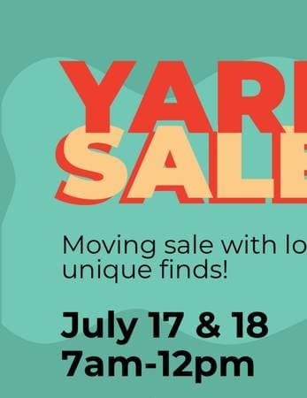Yard Sale July 17-18th Coral Sorings