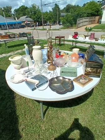 Cooper Young Yard Sale - records, DVDs, CDs, glassware