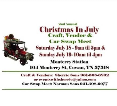 Christmas in july (crafts and swap meet)