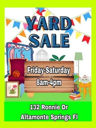 garage sale rain or shine