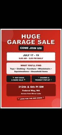 HUGE GARAGE SALE