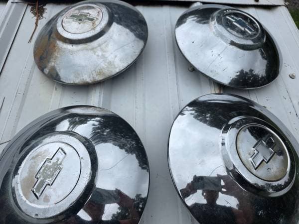 Chevrolet hub caps at Estate sale