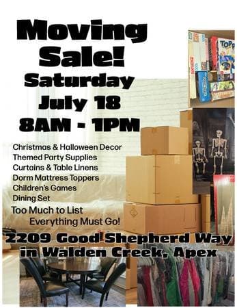 Huge Moving Sale