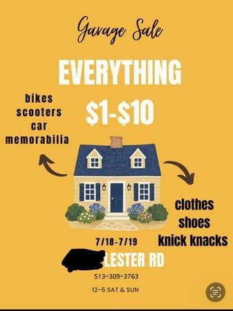 Garage Sale Pleasant Ridge Cincy